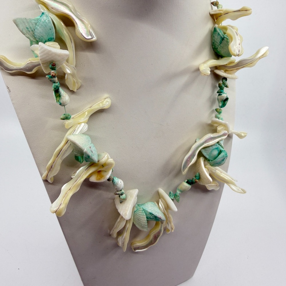 Coastal Seashell Statement Necklace - Beachy Boho Layering Jewelry